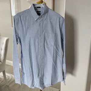 NWT GAP Men's Light Blue Striped Button Down Shirt